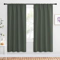 NICETOWN Bedroom Curtains Blackout Draperies - All Season Thermal Insulated Solid Rod Pocket Top Blackout Curtains/Drapes for Kid's Room (Dark Mallard, 1 Pair, 42 x 72 Inch) by NICETOWN