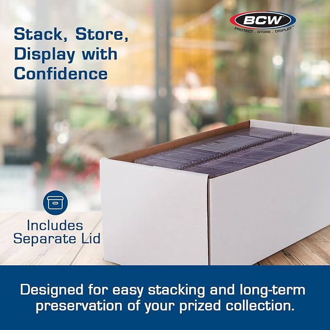 BCW 5ct Graded Shoe Box - Card Storage Holds 300 Toploaders & 100 Graded Cards - Image 5