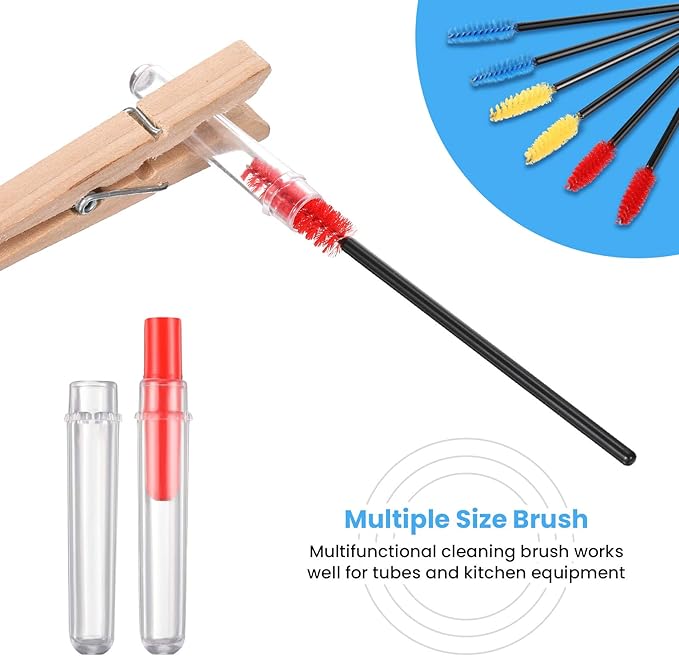 Outus 30 Pieces Hummingbird Feeder Cleaning Brush Mini Nylon Brush Set Cleaner for Bottles, Tubes, Jars, Bird Feeder (0.3 Inches/ 3.9 Inches) - Image 5