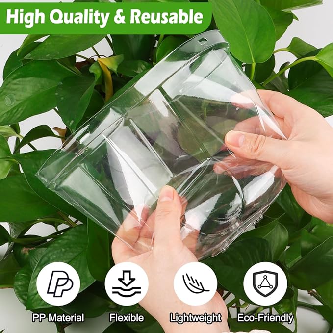 6 Inch Clear Humidity Dome, 30 Pcs Adjustable Plant Pot Domes Compatible with 6" Nursery Pots, Reusable Transparent Grow Dome Cover for Seed Starter Pots Outdoor Gardening Plant Growth - Image 3