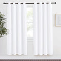 NICETOWN Room Darkening Window Treatment Curtain, Pure White, Single Panel, 55 by 78, Energy Smart Thermal Insulated Block Out Sunlight Shade & Blind for Bedroom with Grommet Ring Top by NICETOWN