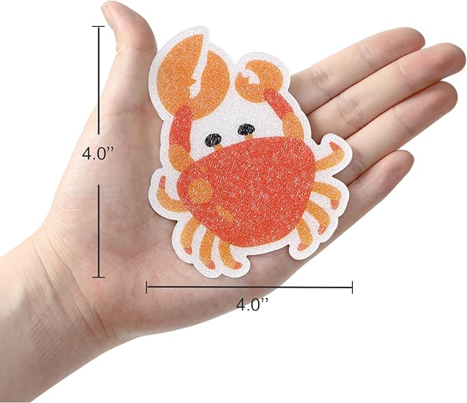 Non Slip Bathtub Stickers, 20pcs Submarine Sea Creature Adhesive Kids Anti Slip Decal Treads for Shower and Bath Tub with Premium Scraper - Image 4