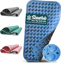 Non-Slip Bath Mat for Tub Shower, TPE Machine Washable Bathroom Essentials with Suction Cups, Quick-Dry 28x16 Inch (Seashell Blue) by Unknown