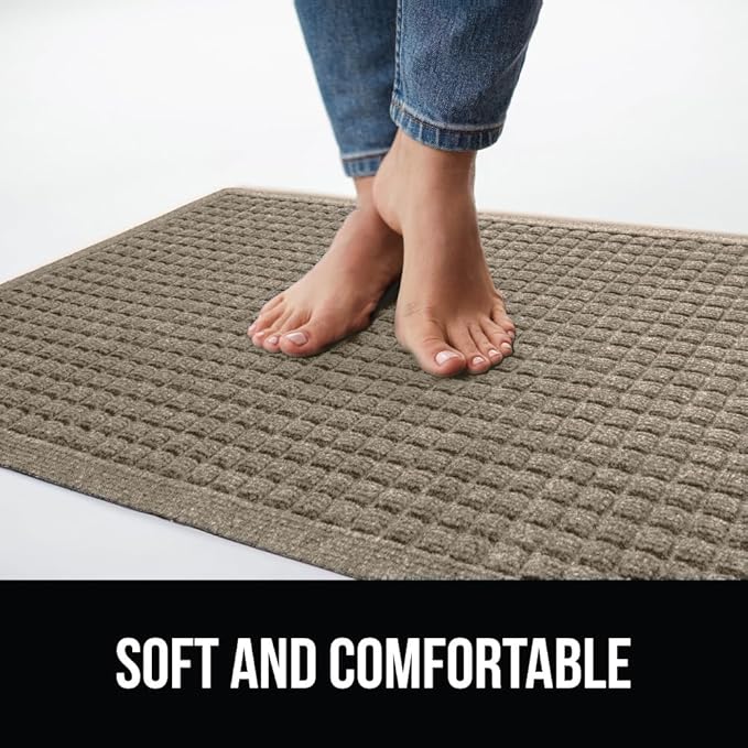 GORILLA GRIP Front Door Mat, 72x24, Indoor Outdoor Ultra Absorbent HydroAbsorb Doormat, Absorbs Up to 2.75 Cups of Water, Stain and Fade Resistant, Rubber Backing Doormats, Captures Dirt, Beige - Image 7