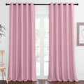 NICETOWN Patio Blackout Curtain Panels - Extra Wide Sliding Door Thermal Insulated Drape, Privacy Room Divider Curtain for Bedroom Office (Rouge Pink, 66 x 118 Inch Long) by NICETOWN