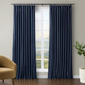 TWOPAGES Luxury Velvet Curtain Pinch Pleated Navy Blue Curtain 102 inch Long Thermal Insulated Blackout Drapes for Bedroom Living Room Indoor Window (1 Panel,Navy Blue,72Wx102L) by TWOPAGES