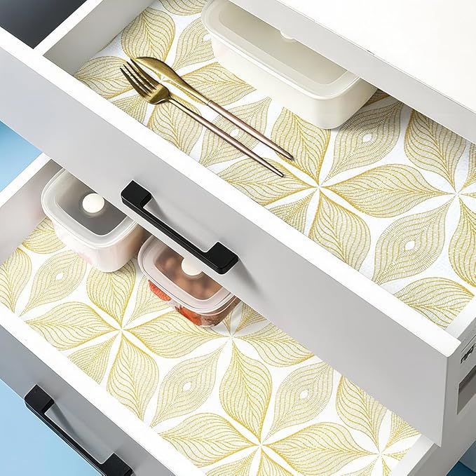 Drawer and Shelf Liner for Kitchen Cabinets Non Adhesive Cabinet Liner Strong Grip Waterproof Kitchen Drawer Liner for Shelves,Refrigerator,Dresser,Cupboard Liners,Easy to Clean 12In x 10Ft - Image 7