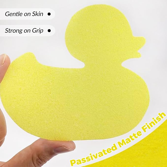 S&X Bathtub Non Slip Stickers for Kids, 12-Pack Cartoon Duck Shower Non Slip Stickers - Comfortable High Grip On Slippery Surfaces - Image 2
