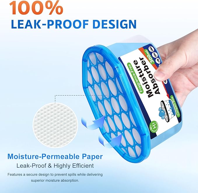 CHMI Moisture Absorbers 12 Pack， Attract and Trap Excess Moisture from Your Bathroom, Kitchen，Closet, Eliminate Musty Odors，Odor Eliminator with Fragrance Free, 6.4oz, 300ml. - Image 3