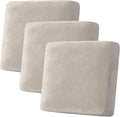 H.VERSAILTEX Velvet Stretch Couch Cushion Cover Plush Cushion Slipcover for Chair Loveseat Sofa Cushion Furniture Protector Seat Cushion Sofa Cover (3 Piece XL Sofa Cushion Covers, French Oak) by HVERSAILTEX