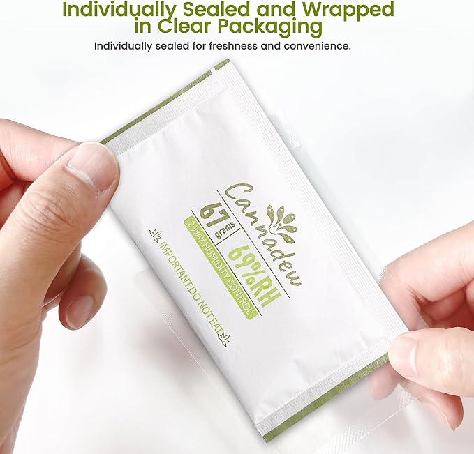 69% RH, 67g (5 Pack) Cannadew Two-Way Humidity Control Pack – Moisture Absorbers & Hydration Packets for Storage - Image 5