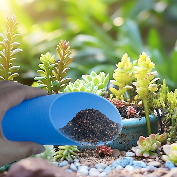 5 Pcs Mini Garden Tool Set Hand Tools Succulent Tools Transplanting Tools Set Succulent Care Plastic Kit Bonsai Potting Soil Indoor for Succulent Miniature Plant Gardening for Flower Planting - Image 4