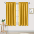 DWCN Blackout Curtains Room Darkening Thermal Insulated Bedroom Curtains Window Curtain Panels, 52 x 63 inches Long, Set of 2 Yellow Rod Pocket Drapes by DWCN