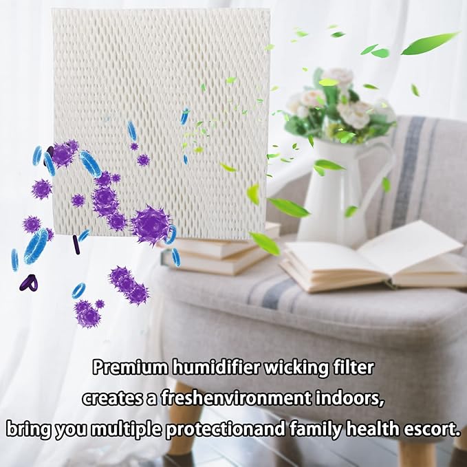 HIFROM 2Pack Replacement Humidifier Wick Filters Water Panel Filter Compatible with Carrier HUMCCSBP2212 HUMCCSBP2312 HUMCASBP2312 HUMCCSBP2412 Humidifier P110-1045 - Image 5