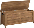 Storage Chest, 47.2” Large Toy Chest, Entryway Storage Trunk, Storage Bench with Safety Hinge, Entrance Bench for Living Room, Entrance, Bedroom, Honey Brown SCOR48901 by MAHANCRIS