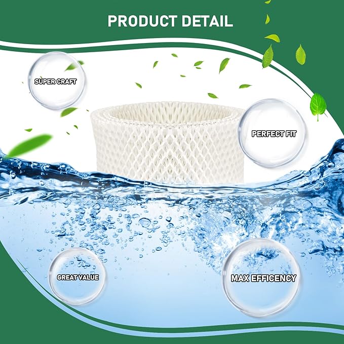 Carmerny MDH-0103JB Humidifier Wicking Filter Replacement Compatible with Mainstays MDH-0103JB Humidifier Wick Filters, 4 Pack - Image 4