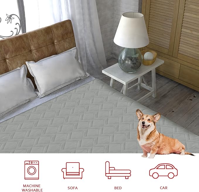 Moonsea Waterproof Dog Bed Cover Pet Blanket Sofa with Non-Skid Bottom, Couch Cover for Dogs, Mattress Protector Furniture Protector(86" X 82") - Image 5
