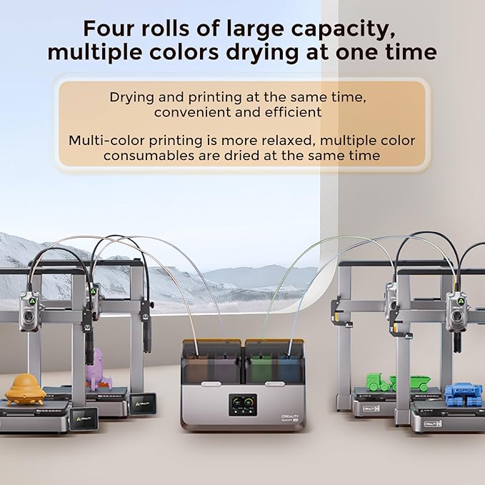 Creality Space Pi X4 Filament Dryer, 4 Spools 3D Printer Filament Dryer Box with Dual PTC Heating, Filament Dehydrator Storage Box for 1.75/2.85mm PLA PETG ABS Nylon PA TPU - Image 3