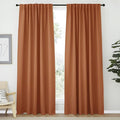 NICETOWN Halloween Living Room Darkening Curtain Drapes, Burnt Orange Color, W62 x L84, Set of 2, Door Curtain for Doorway Privacy, Blackout Temporary Insulated Closet Curtain for Bedroom Closet Door by NICETOWN