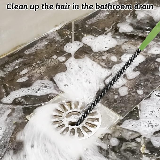 Sewer Drain Brush, Drain Clog Remover, 19.8inch Flexible Long Pipe Snake Hair Clogs Catcher Cleaner Tool for Toilet, Kitchen Sink, Sewer Drain, Bathroom Tub - Image 5