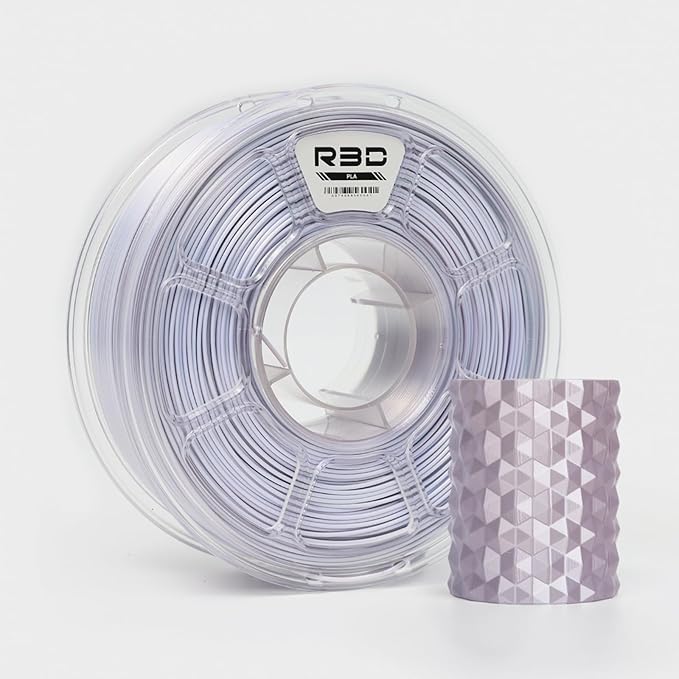 R3D Dual Color Silk PLA Filament, Co-Extrusion 3D Printer Filament 1.75mm, 30-370 mm/s High Speed PLA, Dimensional Accuracy +/- 0.02 mm, 1KG Plastic Spool (Silk Winter) by R3D