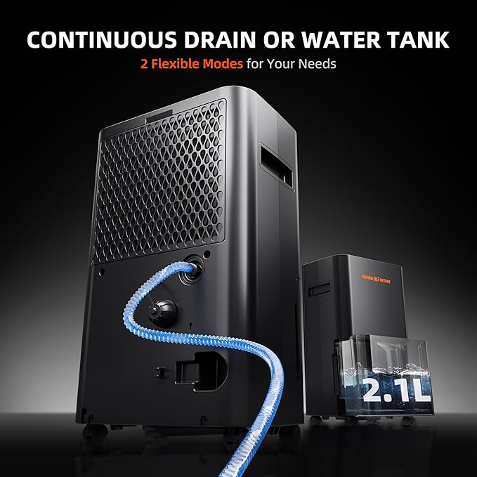 SPIDER FARMER Dehumidifier,32 Pints Plant Dehumidifier with Drain Hose,Temperature & Humidity Sensor Probe,24H Timer Function, Compressor Entfeuchter for Grow Tent,Home and Basement - Image 7