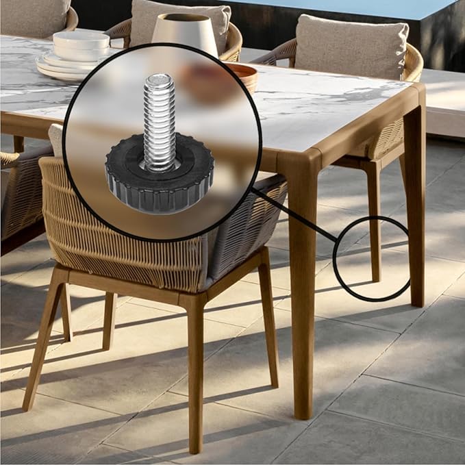 Slipstick Gorilla Outdoor Adjustable Furniture Levelers (8 Pack) Weatherproof Screw in Leg Glides for Chairs, Tables, and Outdoor Furniture Feet, 7/8 Inch Nylon Spherical Glide, M8 Thread - Image 7