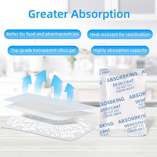 Desiccant Packs – 2 Gram 500 Packs Moisture Absorbers, Food Grade Desiccant with Color Indicating, Premium Desiccant Packs for Storage, Great for Spices, Foods, Electronics, Jewelry - Image 2