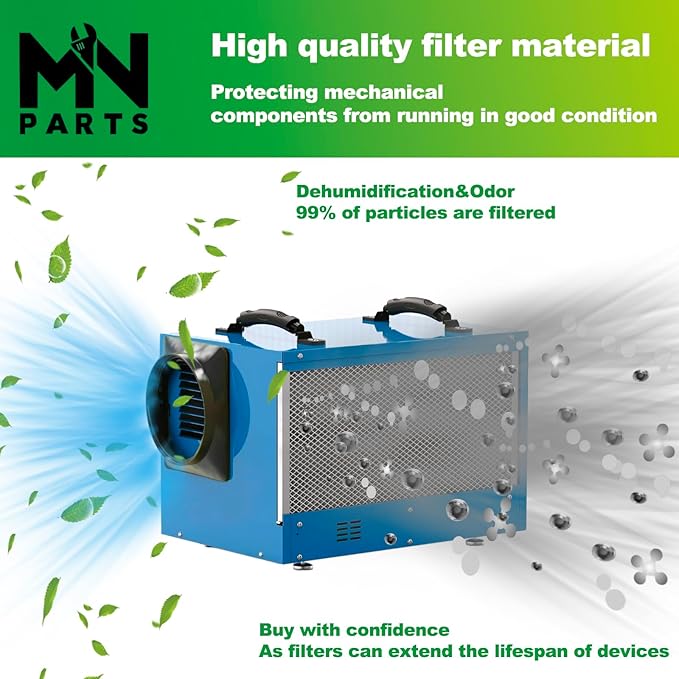 MERV 8 Filter Dehumidifier Filter Replacement Sentinel HD55 HDi65 17.2'' x 8.8'' 4 Pack Dehumidifier Filter Replacement Parts - Image 2