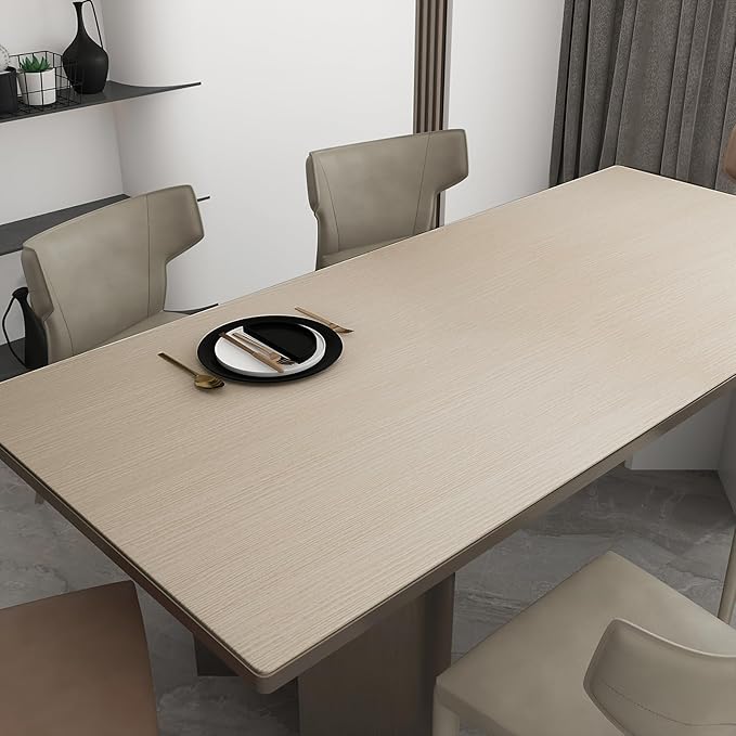 Cream Wood Contact Paper 24"x354" Faux Wood Wallpaper Peel and Stick Wood Grain Contact Paper for Door Countertops Drawers Cabinets Waterproof Removable Vinyl Wood Wrap Air Guide Slot Design Wallpaper - Image 5