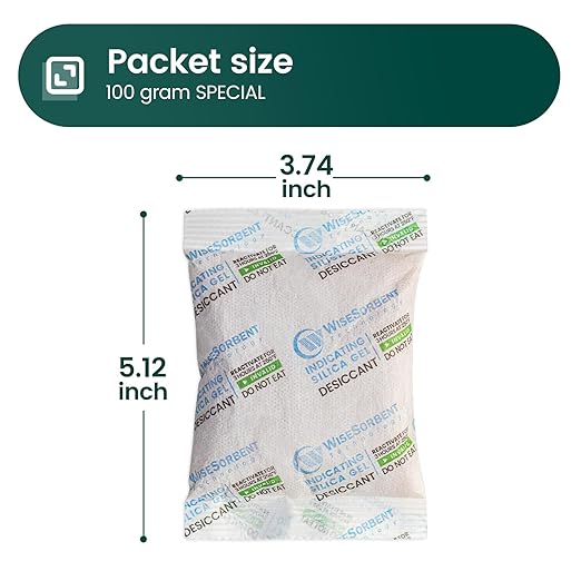 3Pcs 100g Rechargeable Desiccant Packs, Indicating Silica Gel Packets, Moisture Absorbers for Storage, Gun Safe Dehumidifiers - Image 4