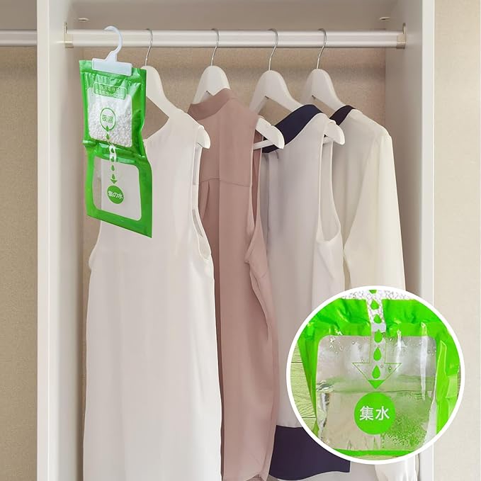SPOKKI 10 Pack Dehumidifier Bags, Moisture Absorber Hanging Bags, Closet Moisture Absorbers, For Use In Kitchens, Bedrooms And Wardrobes - Image 7