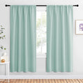 NICETOWN Blackout Curtains for Living Curtains, Aqua Blue, 1 Pair, 34-inch W x 72-inch L, Home Decorations Thermal Insulated Solid Pole Top Blackout Drapes for Living Room by NICETOWN