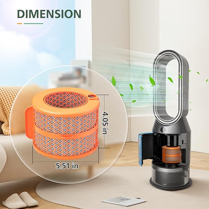 2 Pack PH04 Carbon Fiber Evaporator Filter Replacement Compatible with Dyson PH01 PH02 PH03 PH04 PH3A Air Puri-fier Humidifier Replacement Parts - Image 4