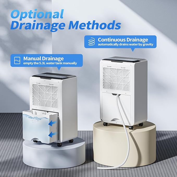 AIRPLUS Dehumidifier for Basement - 4,500 Sq. Ft. 70 Pints, Multifunctional Dehumidifier with Drain Hose & Auto Shut-Off Function, Powerful Dehumidifiers for Home(AP2103) - Image 7