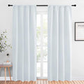 NICETOWN Kitchen Room Darkening Curtains - Window Treatment Thermal Insulated Rod Pocket Room Darkening Curtains/Drapes for Bedroom (2 Panels, 42 by 84, Platinum - Greyish White) by NICETOWN