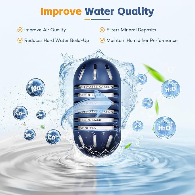20-Pack Demineralization Cartridge for HoMedics Ultrasonic Humidifiers, Reduce White Dust, Pufifies Water, Filters Mineral Deposits, Prevents Hard Water Build-Up - Image 3