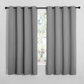 NICETOWN Silver Grey Blackout Curtain Panels for Bedroom, Thermal Insulated Grommet Top Blackout Draperies and Drapes for Basement (2 Panels, W55 x L68-inch) by NICETOWN