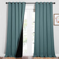 NICETOWN Full Shading Cold Blocking Curtains for Windows, Super Heavy-Duty Black Lined Blackout Curtains for Bedroom, Privacy Assured Window Treatment (Aqua, Pack of 2, 62 inches W x 95 inches L) by NICETOWN