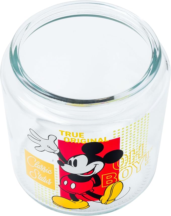 Silver Buffalo Disney Mickey Mouse Glass Jar with Lid, 4” x 4” x 6” - Image 4