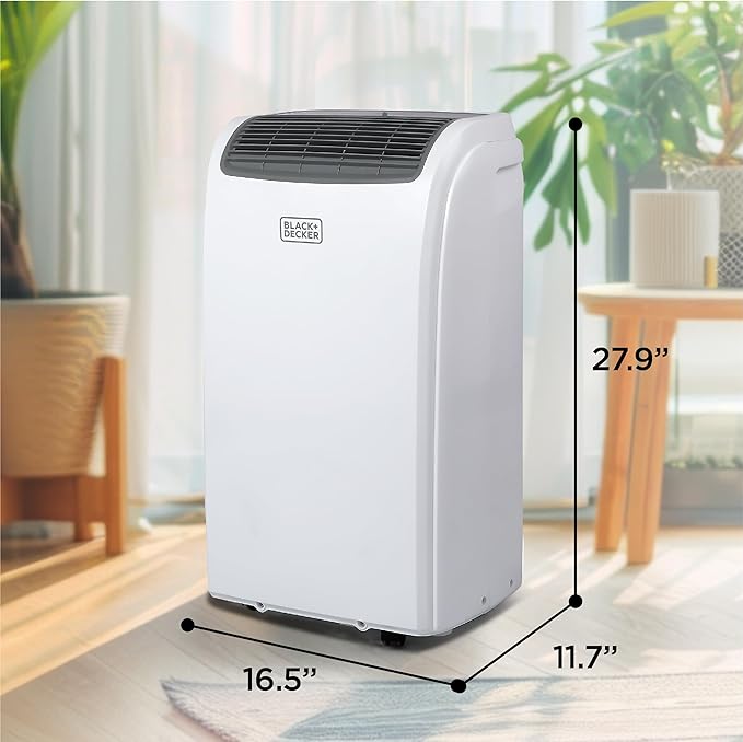 BLACK+DECKER Smart Portable Air Conditioner with Heat, 12,000 BTU Cooling, 9,000 BTU Heating for Rooms up to 550 Sq. Ft., Follow Me Remote, BPACT12HWT, White - Image 8