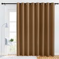 NICETOWN Bedroom Blackout Curtain Panel - (120 inches by 90 inch, Gold Brown, 1 PC) Energy Saving Thermal Insulated Grommet Blackout Drapery for Patio, Room Divider Curtain by NICETOWN
