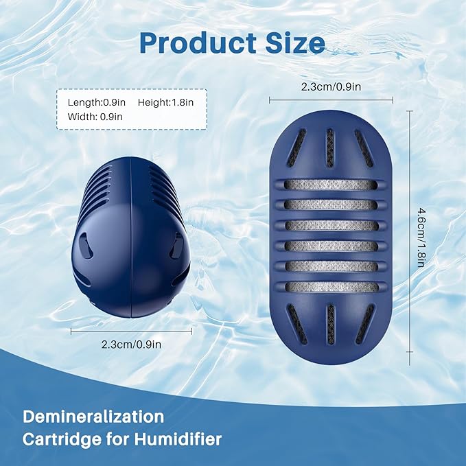 12- Pack Demineralization Cartridge for Humidifier | Compatible with HoMedics Ultrasonic Humidifier and Most Humidifiers, Prevent Hard Water Build-Up, Reduces White Dust, Purifies Water, Part UHE-HDC4 - Image 3