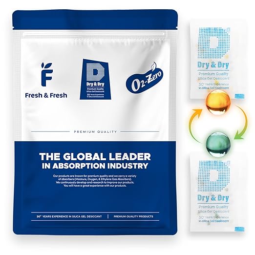 Dry & Dry 5 Gram [400 Packets] Premium Orange Indicating Silica Gel Packets Desiccants - Food Safe Silica Packets Silica Gel Silica Gel Packets by DryDry