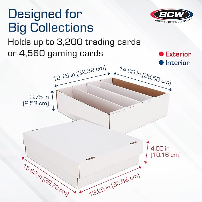 BCW Monster Box - 3ct Trading Card Storage Box | Holds 3200 Cards | Sports & TCG Card Organizer - Image 3