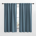 NICETOWN Blackout Curtain Panels for Living Room - (Smoky Blue Color) 34x48 inch, 2 Panels Set, Room Darkening Blackout Drapes for Window by NICETOWN