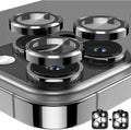 2 Pack Camera Lens Protector for iPhone 16 Pro/iPhone 16 Pro Max,9H Tempered Glass Scratch Resistant Metal Ring Camera Cover,Case Friendly Camera Screen Protector Accessories,Black by AFENGBOX