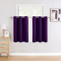 ChrisDowa Small Window Curtains for Kitchen and Bedroom - Grommet Short Thermal Insulated Room Darkening Curtains (2 Panels, Royal Purple, 42 x 36 Inch) by ChrisDowa