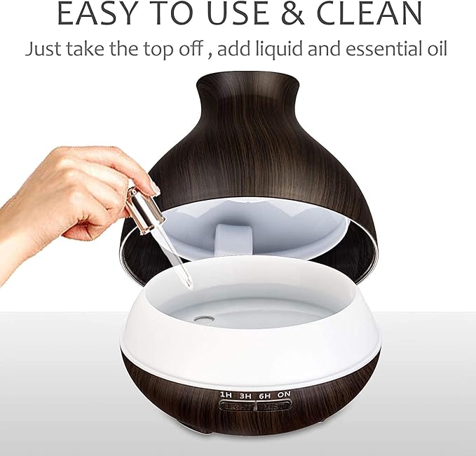 BZseed Aromatherapy Essential Oil Diffuser, 550ml Ultrasonic Fragrant Oil Large Room Humidifier, Diffusers for Home with Timer and Waterless Auto-Off, 7 Color LED Lights,Cool Mist Humidifiers - Image 5