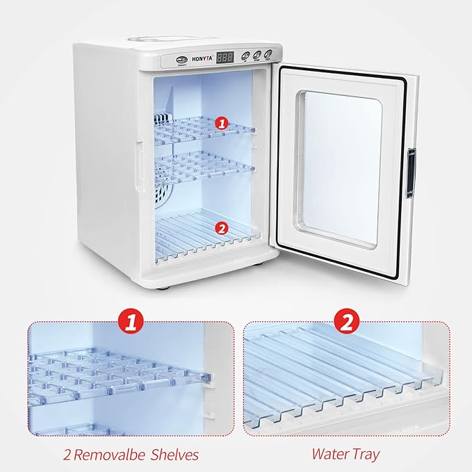 RYFT Incubators for Hatching Eggs, 25L Portable Reptile Scientific Lab Incubator with 5°C-60°C, 12V/110V Heating and Cooling for Small Reptiles (White) - Image 5